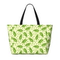 thumbnail image 2 of Daiia Green Peas Beach Travel Bag - Water-Resistant Beach Bag, Lightweight Tote with 7 Pockets for Women and Men - Gym,Pool,Camping,Reusable Grocery Bag, 2 of 7