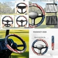 thumbnail image 5 of XYZCANDO Horse USA Flag 4pcs Golf Cart Seat Covers American Flag Golf Cart Steering Wheel Covers 2pcs Golf Cart Flags Steering Wheel Wrap Golf Cart Seat Towel Keep Seats Cool Brown, 5 of 7