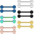 thumbnail image 1 of baomifa-14G 14mm 16mm Tongue Rings Nipple Straight Barbells Surgical Steel Body Piercing Jewelry, 1 of 4