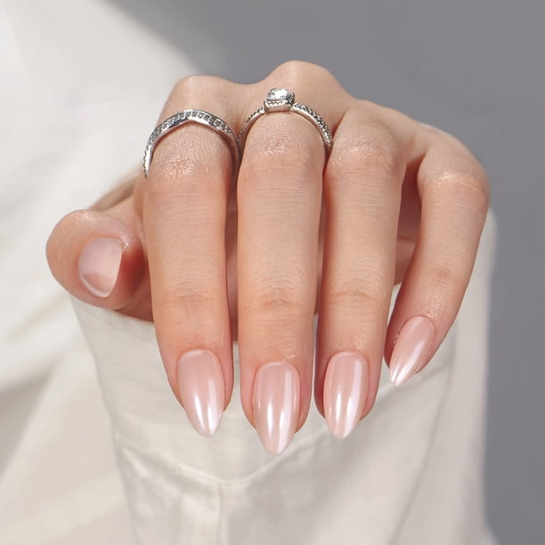 Set de uñas BtartBox Almond Short Nude Natural 30 de Press On Nails