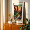 thumbnail image 3 of Retro Travel Art: Zion's Towering Sandstone Cliffs - Utah Illustration Travel Poster Vintage Poster Desert Landscape Nature Wildlife Scenic Unframed Wall Art Print 24 x 36 inches, 3 of 60