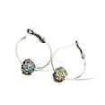 thumbnail image 1 of Pendientes Qarigey aro de tuerca regalo de joyería cumpleaños Cuentas color plateado, 1 of 6