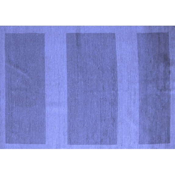 Ahgly Company Indoor Rectangle Abstract Blue Modern Area Rugs, 2' x 4'