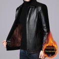 thumbnail image 1 of Chaqueta de cuero Chaqueta de cuero para hombre Abrigo casual para hombre Otoño e invierno Chaqueta de cuero para hombre, 1 of 3