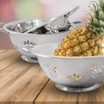 thumbnail image 2 of Cookpro 730 Excelsteel Pineapple Colander Set with Resting Base, Silver - 3 Piece, 2 of 3