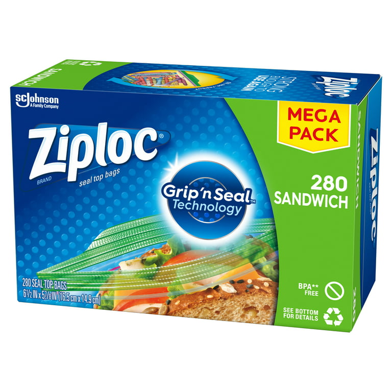 Ziploc® Brand Sandwich Bags with Grip 'n Seal Technology, 90 ct - Pay Less  Super Markets