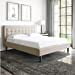 thumbnail image 3 of Classic Brands Mornington Upholstered Platform Bed | Headboard and Metal Frame with Wood Slat Support, Full, Linen, 3 of 10