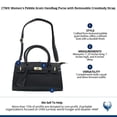thumbnail image 4 of CTM  Pebble Grain Handbag Purse with Removable Crossbody Strap (Women), 4 of 4