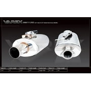XForce VMK11-350 Varex Universal Oval Muffler, Center-In & Center-Out, 3.5" Flanged Inlet, 3.5" Single Wall Tip
