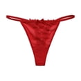 thumbnail image 1 of Gibobby Calzoncillos de encaje para mujer Tangas sexis para mujer, bragas invisibles, ropa interior, calzoncillos con espalda en T de tiro bajo(Rojo,M), 1 of 3