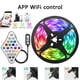 thumbnail image 1 of Tiras de luces Led Bluetooth 5050 RGBWW cinta Flexible WIFI impermeable 2835 cinta Led 5M 10M 15M 20M con adaptador para habitación Tan Jianjun unisex, 1 of 2
