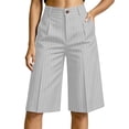 thumbnail image 5 of jjayotai Shorts for Women High Waist Pleated Shorts Wide Leg Loose Fitted Striped Short Summer Business Casual Shorts with Pockets, 5 of 6