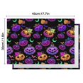 thumbnail image 6 of Neon Halloween Pumpkin Pattern Summer Placemats Table Placemats Set Of 4-Linen Kitchen Washable Placemats Table Mats 11.8"x17.7" Non-Slip Heat Resistant, 6 of 6