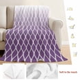 thumbnail image 5 of Purple Ombre Stripe Blanket Soft Cozy Warm Throw Blanket for Couch, Plush Fuzzy Flannel Fleece Blankets for Sofa, Modern Abstract Art Gradient Striped Bed Blankets Lightweight Gifts for Men, 30"x40", 5 of 9