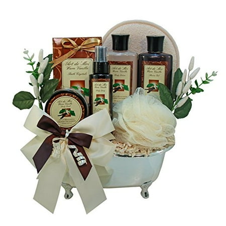 Gift Baskets Canada Spa - Vanilla Indulgence Spa Bath and Body Gift Basket Set