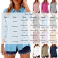 thumbnail image 2 of Lpmadey Women's Cotton Blend Button Down Shirt 3/4 Sleeve Collared Blouse Pleated Front Casual Loose Summer Tops S-2XL, 2 of 7