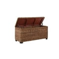 thumbnail image 4 of Belmont Home Caswell 42" Woven Banana Leaf Rattan Storage Trunk in Honey Brown, 4 of 5