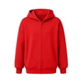 thumbnail image 5 of Chiccall Mens Zip-up Hoodies Long Sleeve Loose Fit Sweatshirts Casual Athletic Solid Jacket for Men, 5 of 6