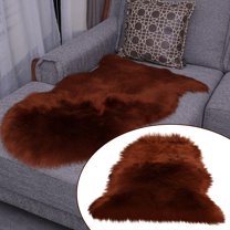 1X Floor Mat Solid Color Plush Rug Office Home Fluffy Area Rug Bedroom Soft Furry Durable Rug Carpet