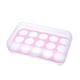thumbnail image 1 of Caja de huevos de plástico con 15 rejillas para almacenamiento de huevos, caja de plástico, contenedor de alimentos, herramienta de cocina (rosa), 1 of 2