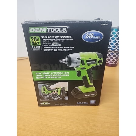 OEM Tools 24661 20V MAX Li-Ion 3/8" Inch Drive Cordless Impact Wrench