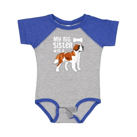 

Inktastic My Big Sister is a Saint Bernard (white) Gift Baby Boy or Baby Girl Bodysuit