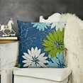thumbnail image 2 of SHANXI  Outdoor Throw Pillow Covers Waterproof Spring Summer Geometric Elegant Blue Green Outdoor Pillow Covers for Patio Funiture Garden Couch 12x12in, 2 of 5
