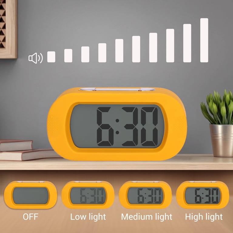 Unique Bargains Oval Digital Alarm Clock Adjustable Alarm Snooze