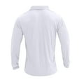 thumbnail image 6 of Huresd Men's Long Sleeve Polo Shirts Casual Solid Color Slim Fit Fashion Cotton Shirt White XL, 6 of 6