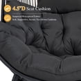 thumbnail image 5 of Dovov Oversized Egg Chair with Thick Cushion, Wicker Lounge Chair Rattan Patio Chair Indoor Outdoor Patio Lounger Basket Chair w/ Steel Frame, 500lbs Capacity, Gray, 5 of 13