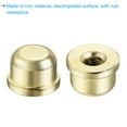 thumbnail image 4 of Uxcell Tapped 1/4-27 Thread for Lamp Harp Iron Electroplated Gold Lamp Shade Finials Caps  8 Pack, 4 of 6