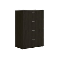 HON Mod Lockable Lateral File Cabinet with 4-Drawer, Oak, 53 x 36 x 20 inches