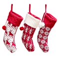 thumbnail image 1 of Christmas Stockings 3 Pack, 18" Knit Christmas Stockings, Personalized Christmas Stockings, Large Christmas Stockings, Christmas Stockings Bulk, Xmas Stockings, 1 of 2