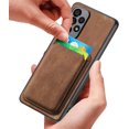 thumbnail image 3 of for Motorola Moto G35 Magnetic Case with Detachable Credit Card Holder Slot, PU Leather Slim Fit Scratch Resistant Ultra-Thin Case for Motorola Moto G35. TCK-Retro Black, 3 of 10