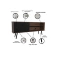thumbnail image 3 of Mueble Mesa para TV con Puerta Moderno (Nogal Neo/Negro Mate), 3 of 4