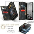 thumbnail image 4 of CaseMe Leather Case for Samsung Galaxy A14 5G,2 in 1 Detachable Wallet Case with 8-Card Holder Zipper Bills Slot,Magnetic Shockproof Flip Leather Cover Zipper Pocket Phone Cases,Black, 4 of 8