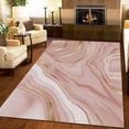 thumbnail image 3 of Modern Pastel Gold Girl Room Rug, Living Room Rug, Abstract Marble Texture Rug, Non-slip Breathable Foldable Rug For Bedroom Office Apartment Home And Decoration 5x7ft, 3 of 6