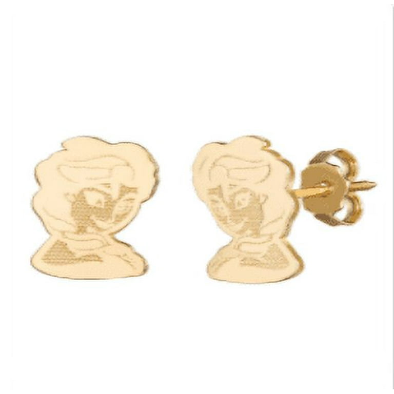 Disney s Frozen Elsa Stud Earrings in 14K Gold
