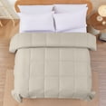 thumbnail image 3 of Modern Threads Reversible Oatmeal & Dusty Blue All-Season Down Alternative Adult Bed Comforter, Queen, 3 of 18