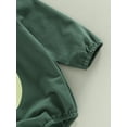 thumbnail image 6 of Cenuakty Infant Baby Girls Boys Romper Avocado Print Hooded Long Sleeve Jumpsuits Autumn Winter Casual Bodysuits, 6 of 8