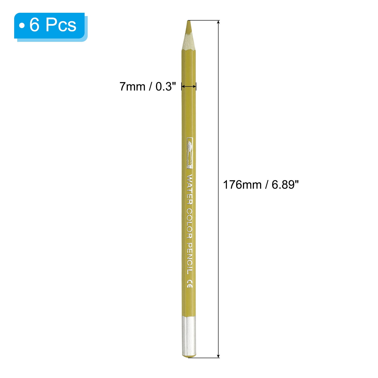 Unique Bargains Durable Watercolor Pencil for Coloring and Painting Yellow