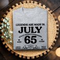 thumbnail image 3 of Jollimate Legends Are Made in July 1961 Shirt, 65th Birthday Graphic Tee, Aged to Perfection T-Shirt, 3 of 6