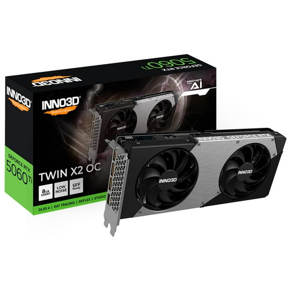 Tarjeta de Video INNO3D GeForce RTX 5060 Ti TWIN X2 OC 8GB GDDR7 N506T2-08D7X-193075N