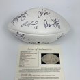 thumbnail image 2 of Dan Marino John Elway Drew Brees Quarterback Challange Signed Football JSA COA, 2 of 11