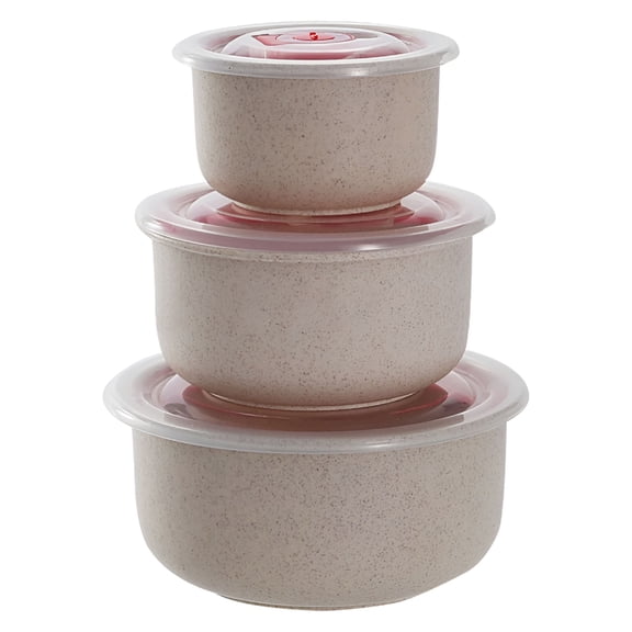 ACDANC Microwave Cereal Bowls with Lids Built-in Vents,3 Pcs Bento Meal Prep Containers with Lids,for Soup,Oatmeal,Breakfasts or Desserts (6Inch 5Inch 4Inch)