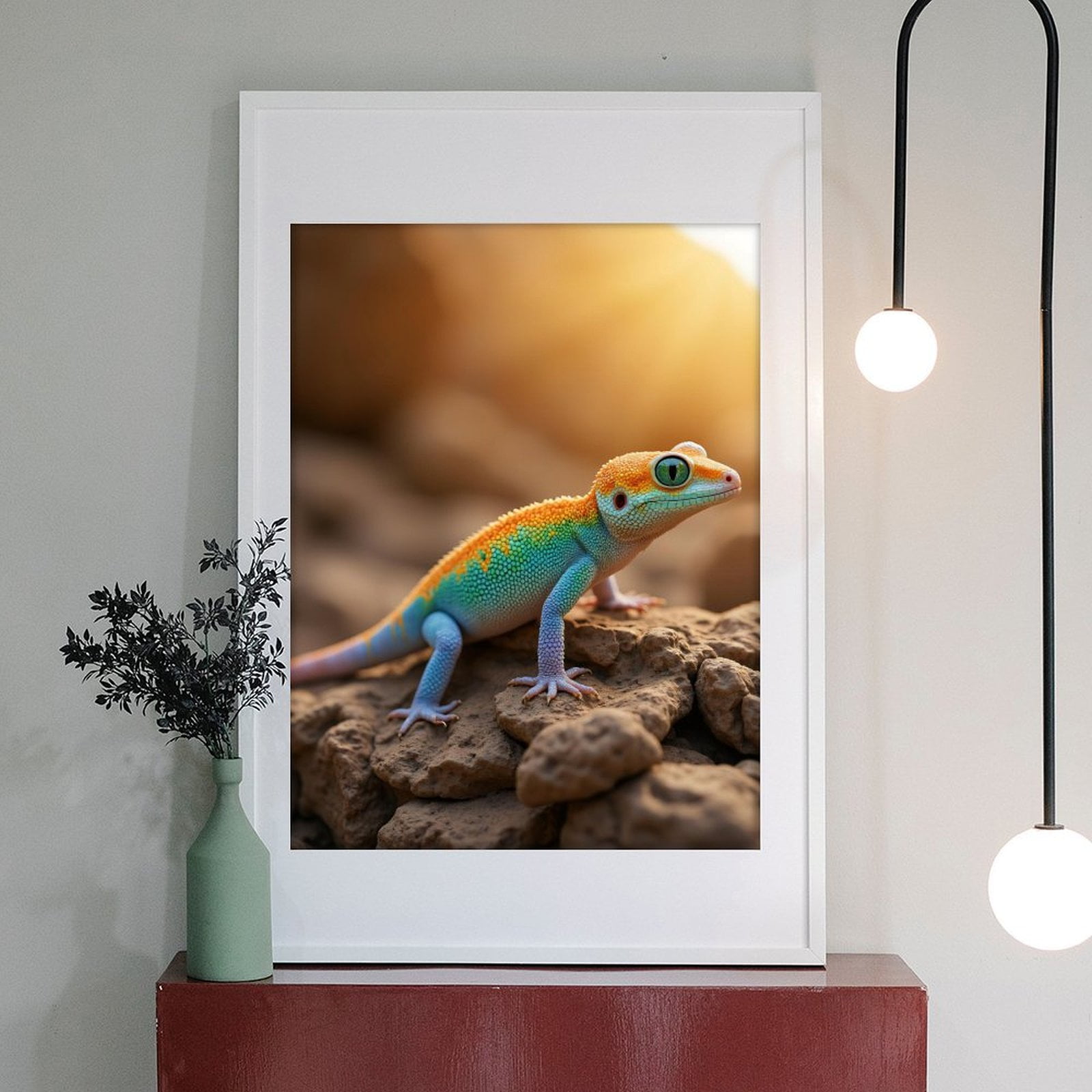 Diamond Art Kits for Adults - 5d Colorful Lizard On Rocks Diamond Painting for Adults, Diamond Art for Adults Beginners, Diamond Painting Kits for Adults for Home Wall Decor