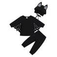 thumbnail image 2 of JTieacloth Boys Clothing Sets Boys Outfit Long Sleeve Bat Wing 3 Piece Set For Kids Toddler Boys Fall Winter Party Dress Up Play,Sizes 2-3 Years(Black), 2 of 6