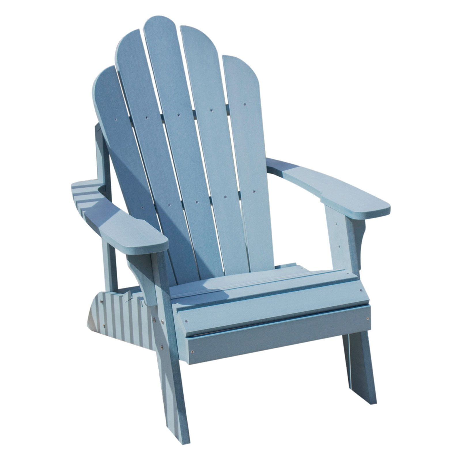 Composite Wood Outdoor Adirondack Chair Teal Blue