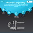 thumbnail image 4 of MARINE CITY Fixed Welding Plate Bow Eye Tie Down U-Bolt 304 Stainless Steel 3/8 Inch Stock Diameter Heavy Duty Rust Resistant Deck Hardware for Boats Yachts Caravans and Homes, 4 of 7