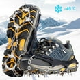thumbnail image 3 of Crampons Ice Cleats Traction Snow Grips for Boots Shoes Women Men Anti Slip Steel Spikes Safe Protect for Hiking Fishing Walking Climbing Mountaineering (Black), 3 of 6
